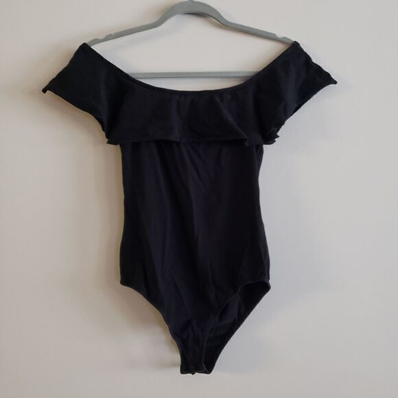 ALCOTT BLACK ONE PIECE BODYSUIT SIZE SMALL - Picture 1 of 7